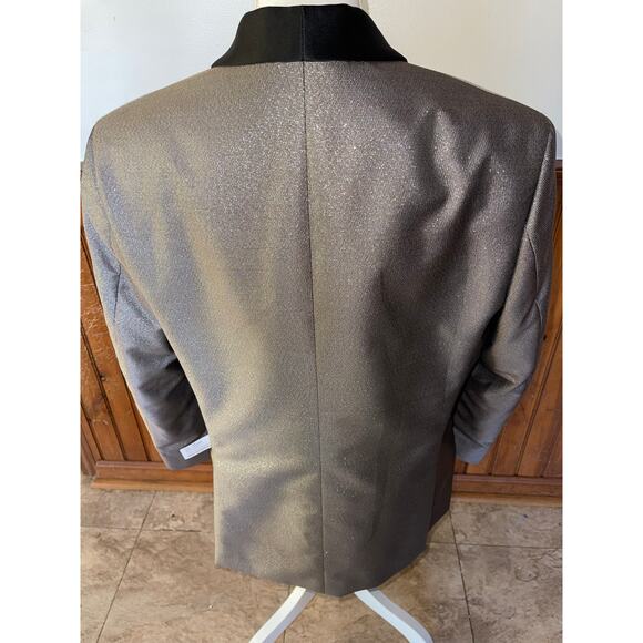 NWOT Mens Mark of Distinction Starlight Stone Metallic Slim Tuxedo Jacket 40R - Picture 5 of 14